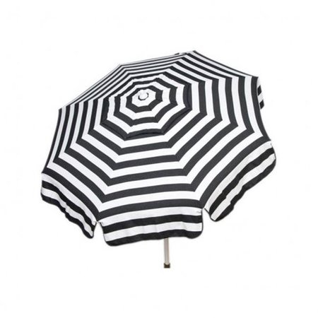HEININGER HOLDINGS LLC Heininger Holdings 1341 Italian 6 ft. Umbrella Acrylic Stripes Black And White - Patio Pole 1341